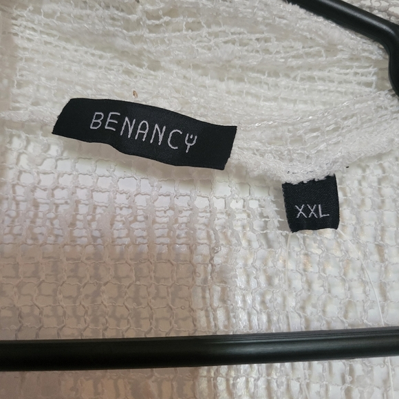 Women's White Mesh Crochet Cardigan - Picture 7 of 12